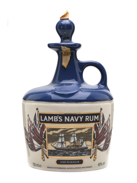 Lamb's Navy Rum HMS Warrior Ceramic Decanter Bottled 1980s 75cl / 40%