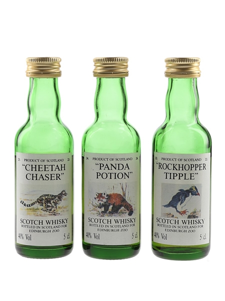 Edinburgh Zoo Cheetah Chaser, Panda Potion & Rockhopper Tipple 3 x 5cl