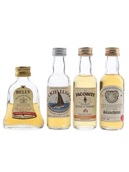 Bell's Extra Special, Buckie Lugger, Jacobite & Slaintheva Bottled 1970s-2000s 4 x 5cl / 40%