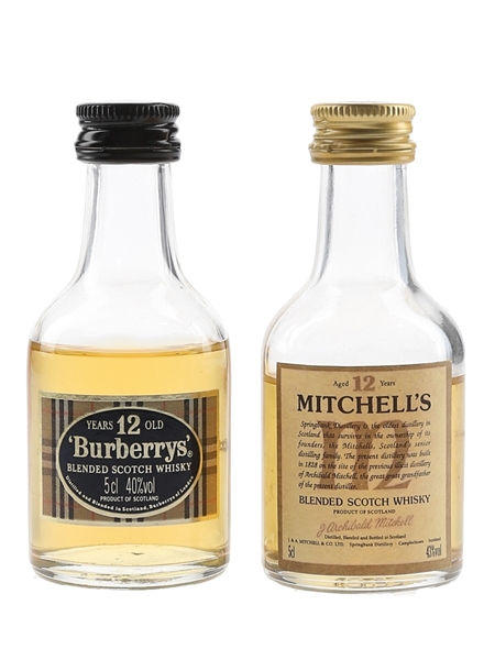 Burberrys 12 Year Old & Mitchell's 12 Year Old  2 x 5cl