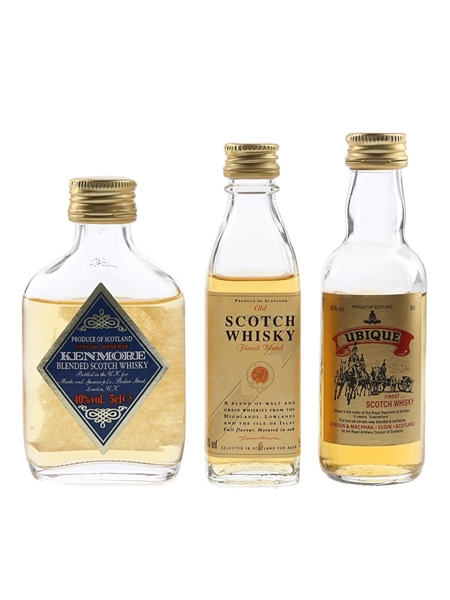 Kenmore Special Reserve, Old Scotch Whisky & Ubique Gordon & Macphail Bottled 1980s & 2000s 3 x 5cl / 40%