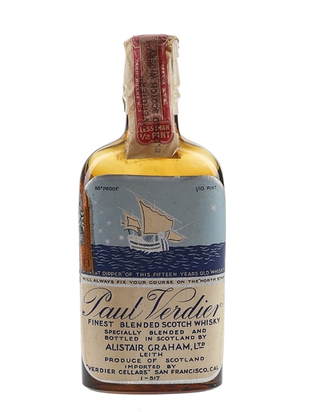 Paul Verdier 15 Year Old Bottled 1930s - Alistair Graham Ltd 4.7cl / 44%