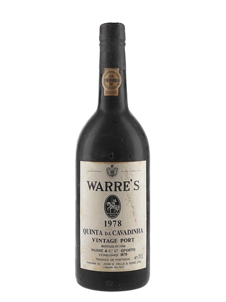 Warre's Quinta Da Cavadinha 1978 Vintage Port Bottled 1980 75cl