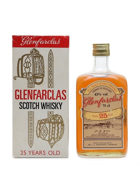 Glenfarclas 25 Year Old Bottled 1970s - Martindill 75cl / 43%