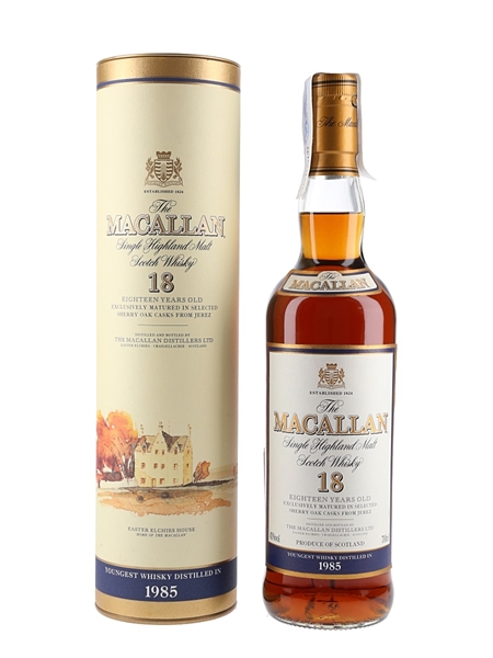 Macallan 18 Year Old Youngest Whisky Distilled In 1985 70cl / 43%