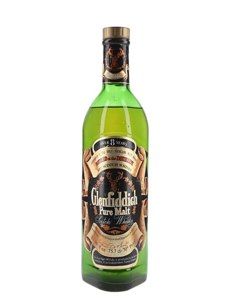 Glenfiddich 8 Year Old Pure Malt Bottled 1970s 75.7cl / 40%