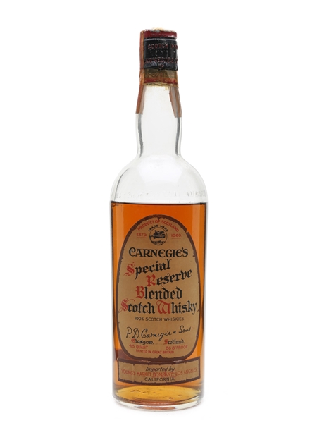 Carnegie's Special Reserve Bottled 1940s - 1950s 75.7cl / 43.4%