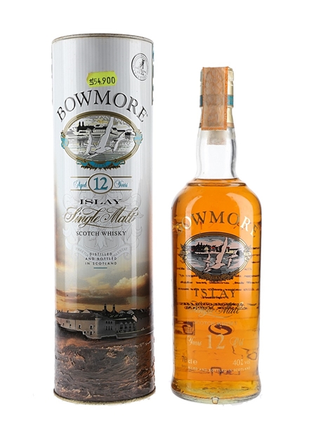 Bowmore 12 Year Old Bottled 1990s - Screen Printed Label 70cl / 40%