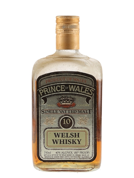 Prince Of Wales 10 Year Old Bottled 1980s - Cannon Wines, California 75cl / 40%