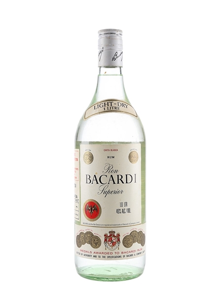 Bacardi Carta Blanca Bottled 1980s - Duty Free 100cl / 40%