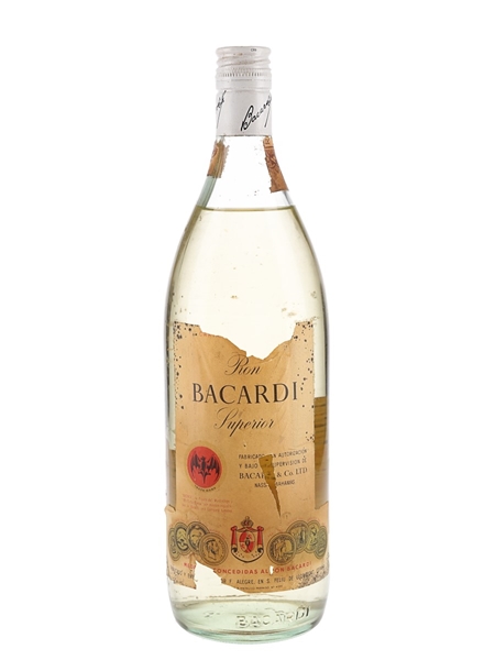 Bacardi Carta Blanca Bottled 1970s - Spain 100cl