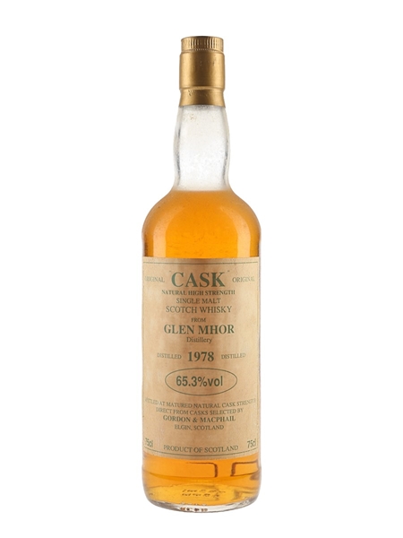 Glen Mhor 1978 Original Cask Bottled 1980s - Gordon & MacPhail 75cl / 65.3%