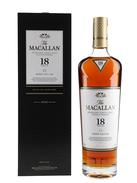 Macallan 18 Year Old Sherry Oak Annual 2020 Release 70cl / 43%