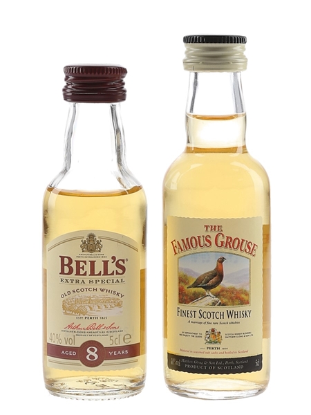 Bell's 8 Year Old & Famous Grouse  2 x 5cl / 40%