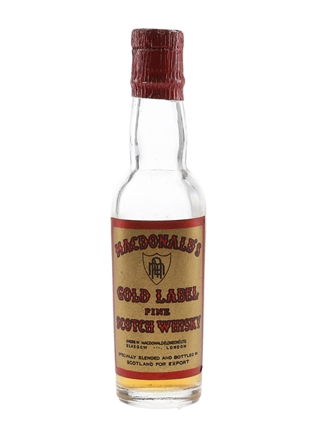 MacDonald's Gold Label Bottled 1950s-1960s 5cl