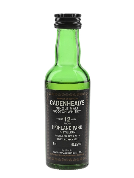 Highland Park 1979 12 Year Old Bottled 1991 - Cadenhead's 5cl / 65.2%