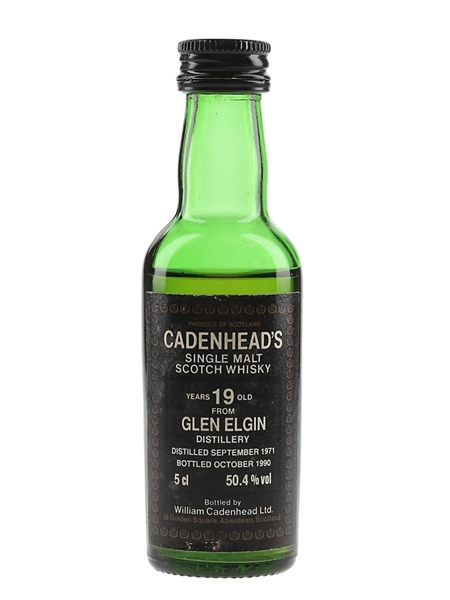 Glen Elgin 1971 19 Year Old Bottled 1990 - Cadenhead's 5cl / 50.4%