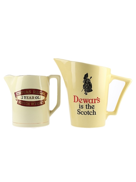 Chivas Regal & Dewar's Water Jug  2 x 12cm x 16cm