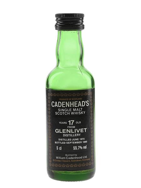 Glenlivet 1972 17 Year Old Bottled 1990 - Cadenhead's 5cl / 55.7%