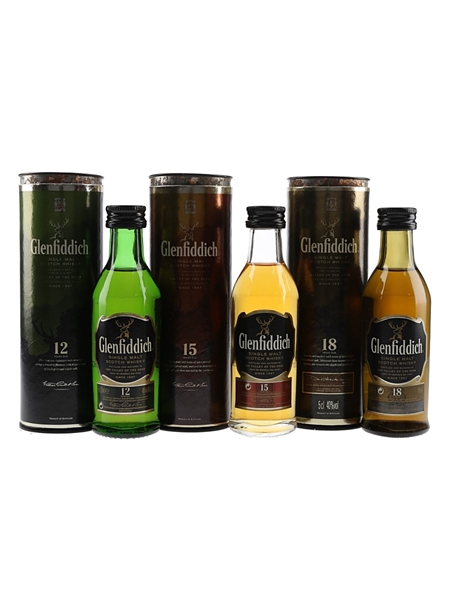 Glenfiddich 12, 15 & 18 Year Old  3 x 5cl / 40%