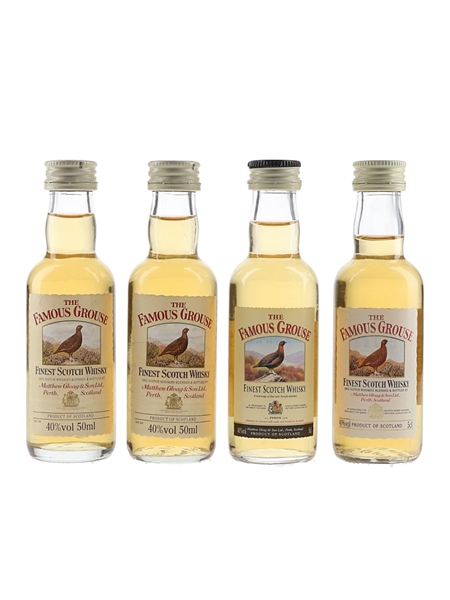 Famous Grouse Bottled 1980s-1990s 4 x 5cl / 40%