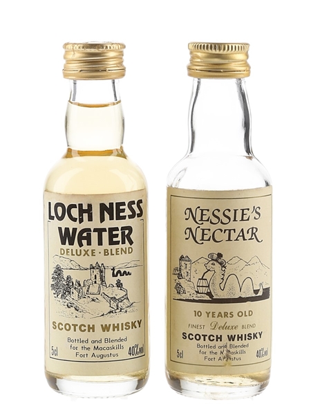 Loch Ness Water & Nessie's Nectar Bottled 1980s 2 x 5cl / 40%