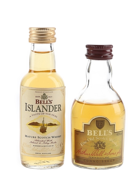 Bell's 12 Year Old & Islander Bottled 1980s & 1990s 2 x 5cl / 40%