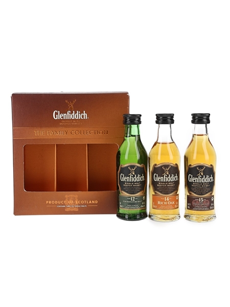 Glenfiddich Family Collection 12, 14 & 15 Year Old 3 x 5cl / 40%