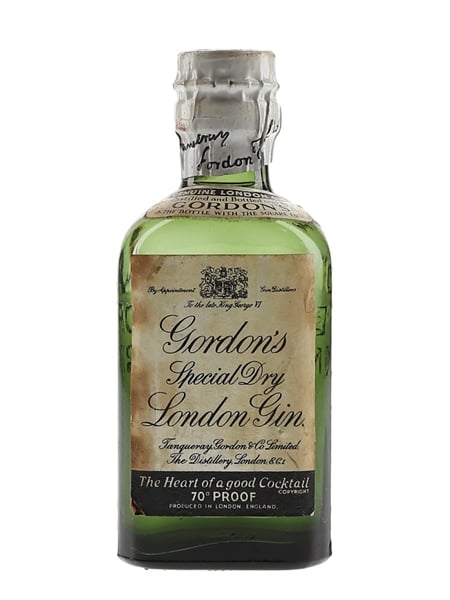 Gordon's Special Dry London Gin Spring Cap Bottled 1950s 5cl / 40%