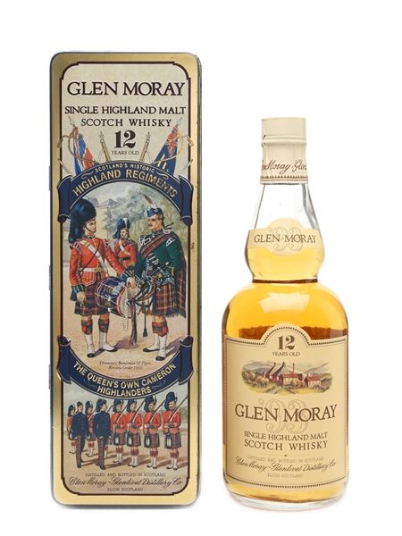 Glen Moray 12 Year Old Bottled 1980s - Scotland's Historic Highland Regiments 75cl / 43%