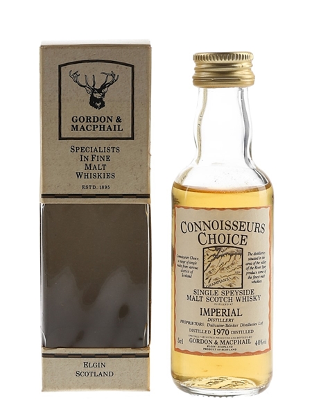 Imperial 1970 Connoisseurs Choice Bottled 1980s - Gordon & MacPhail 5cl / 40%