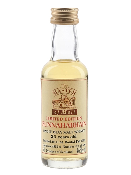 Bunnahabhain 1964 25 Year Old Bottled 1990 - The Master Of Malt 5cl / 46%