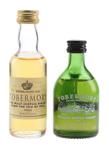 Tobermory Bottled 1980s-1990s 2 x 5cl / 40%