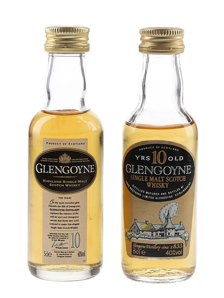 Glengoyne 10 Year Old Bottled 1990s & 2000S 2 x 5cl / 40%