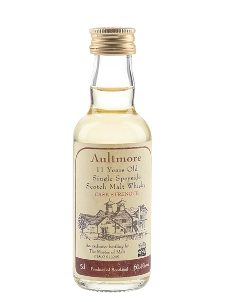 Aultmore 11 Year Old Bottled 1990s - The Master Of Malt 5cl / 60.4%