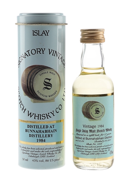 Bunnahabhain 1984 17 Year Old Bottled 2001 - Signatory Vintage 5cl / 43%