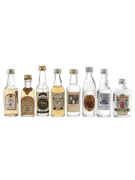 Assorted Vodka Bottled 1970s & 1980s 8 x 4.7cl-5cl