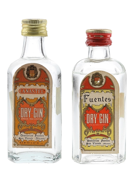 Canastel & Fuentes Dry Gin  2 x 4.5cl-5cl