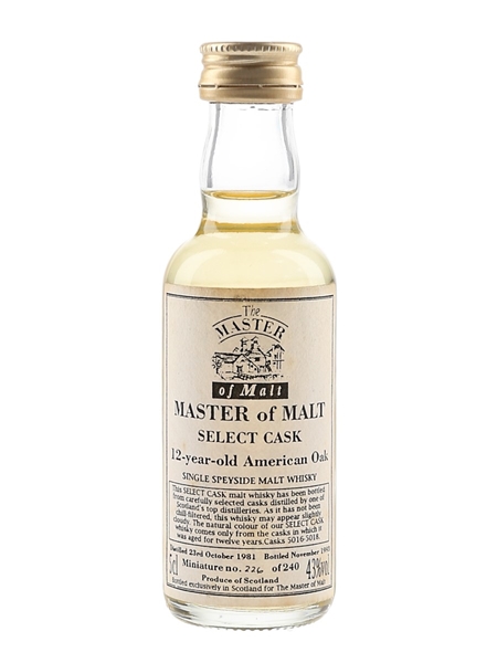 Master Of Malt 1981 12 Year Old Bottled 1993 - Single Speyside Malt Whisky 5cl / 43%