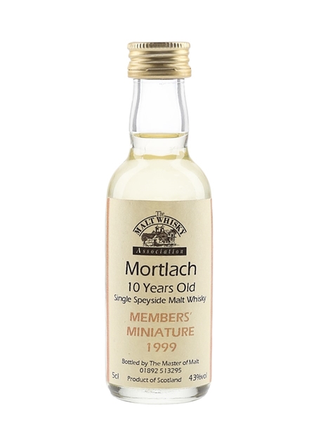 Mortlach 10 Year Old Members' Miniature 1999 - The Master Of Malt 5cl / 43%