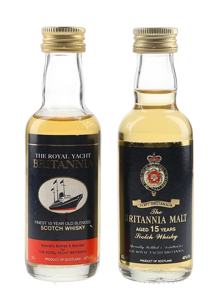 The Royal Yacht Britannia 10 & 15 Year Old  2 x 5cl