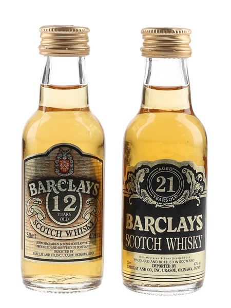 Barclays 12 Year Old & 21 Year Old  2 x 5cl / 43%