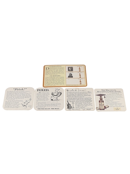 Macallan Scotch Whisky Coasters  4 x 9cm x 9cm & 1 x 14cm x 10cm