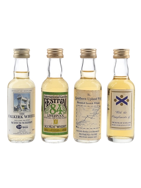 Festival 84, Falkirk Wheel, Bank Of Scotland & Southern Upland Way Bottled 1980s & 1990s 4 x 5cl / 40%