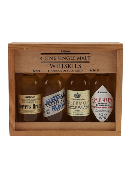 St Michael Malt Selection Drovers Dram, Tobermory, Teith Mill & Loch Alvie 4 x 5cl / 40%