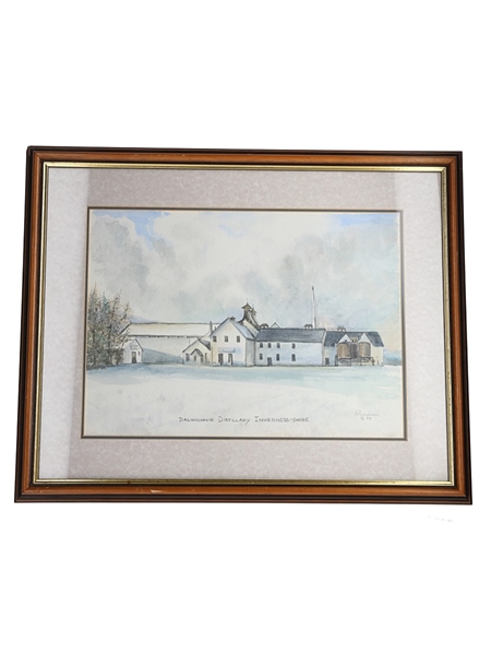 Dalwhinnie Distillery Framed Print J.Rowland 48.5cm x 39cm