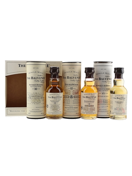 Balvenie Miniatures Set Founder's Reserve, Double Wood, Single Barrel 3 x 5cl