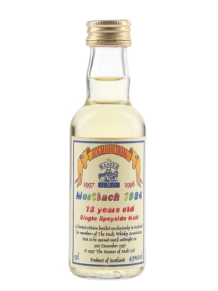 Mortlach 1984 12 Year Old Hogmanay 1997 The Malt Whisky Association - The Master Of Malt 5cl / 43%