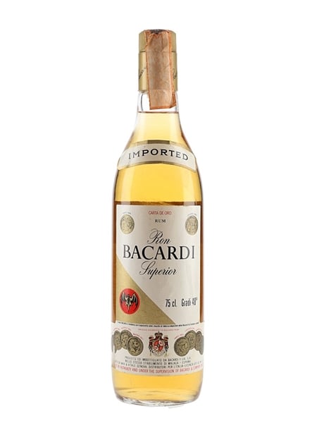 Bacardi Superior Bottled 1970s-1980s - Wax & Vitale 75cl / 40%