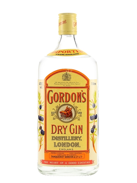 Gordon's Dry Gin Bottled 1980s 100cl / 47.3%